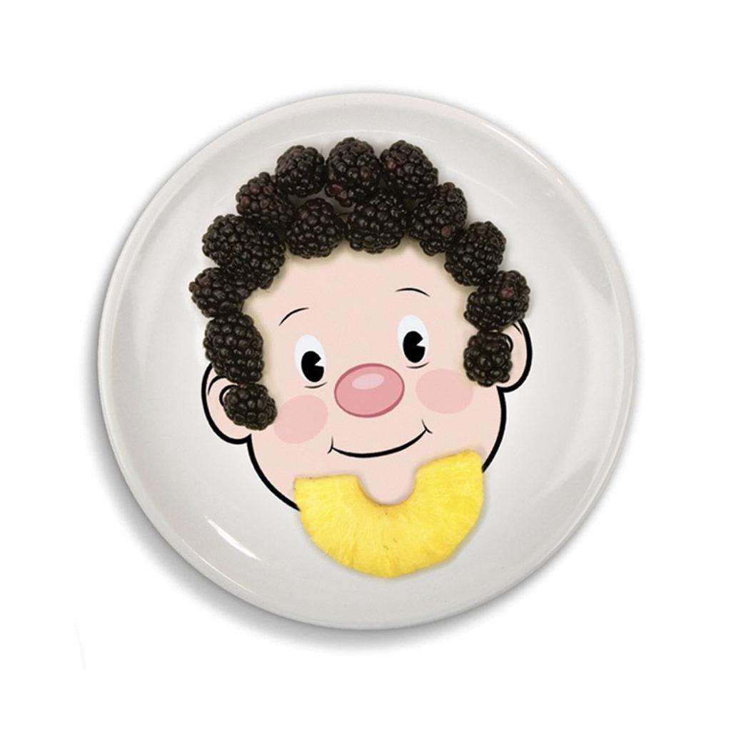 Food Face Ceramic Dinner Plate - [aka]