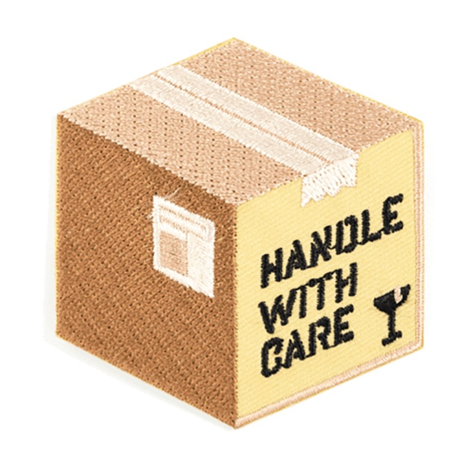 Handle With Care Iron-On Patch - [aka]