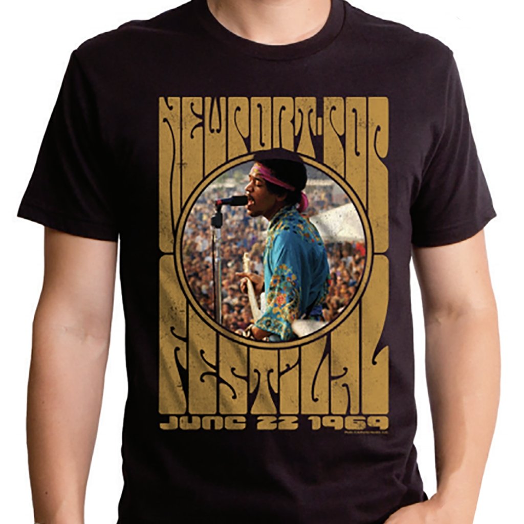 Jimi Hendrix Newport Pop Men's Tee - [aka]