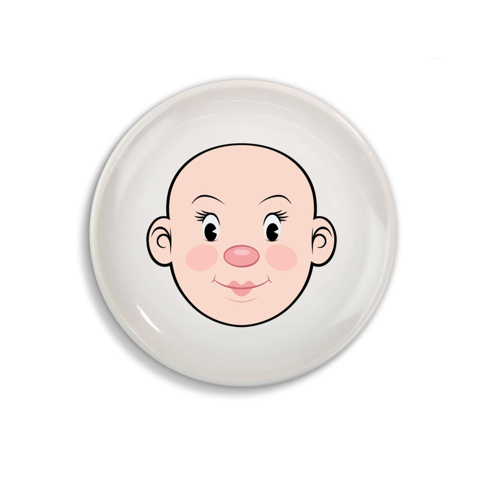 Lady Food Face Ceramic Dinner Plate - [aka]